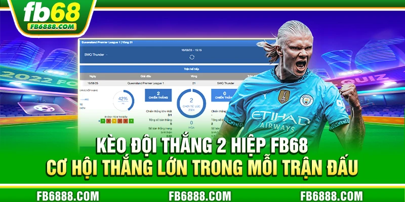 Kèo đội thắng 2 hiệp FB68 - Cơ hội thắng lớn trong mỗi trận đấu